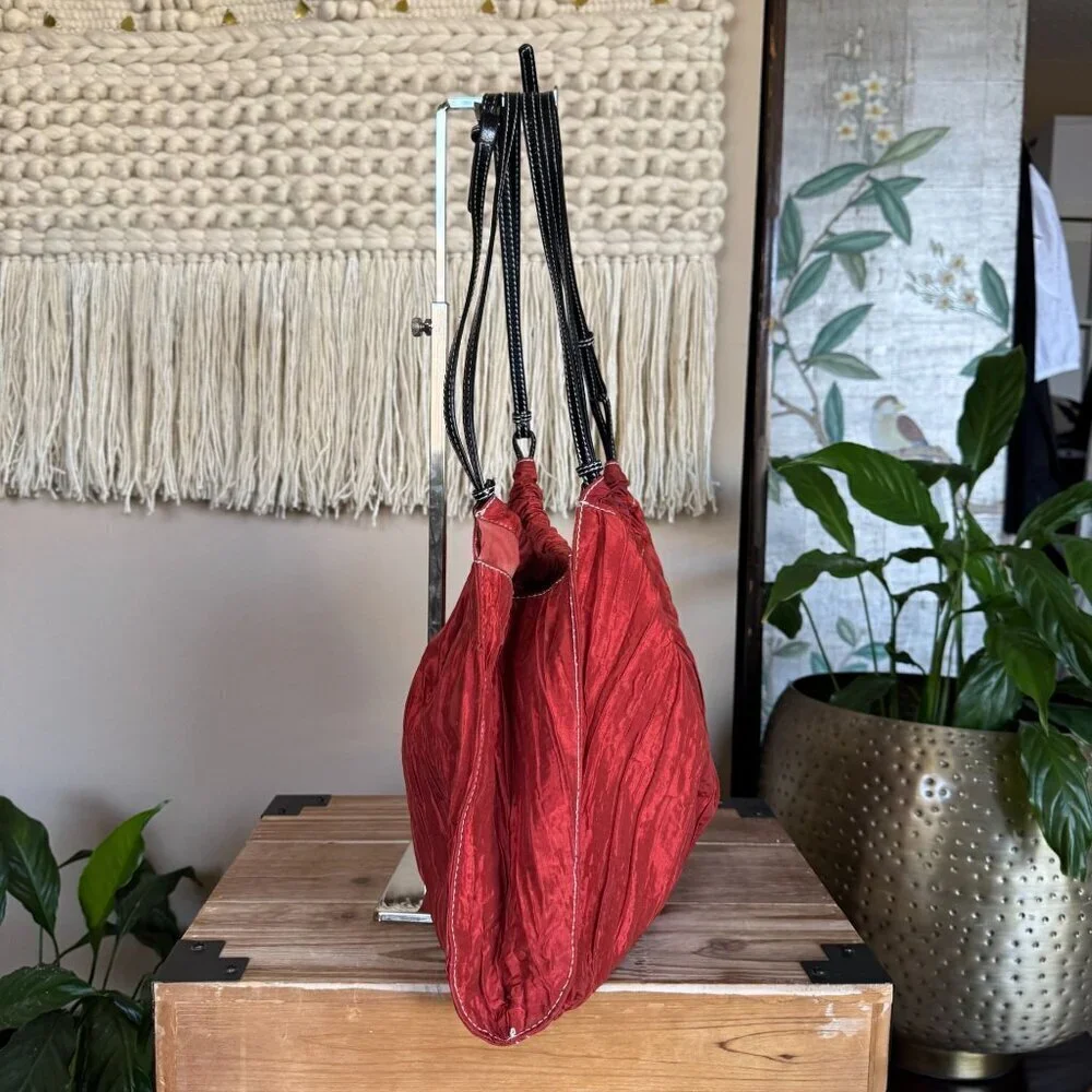Jean Pierre Klifa X anteprima-nueve Crinkle Fabric Double Strap Shoulder Hobo